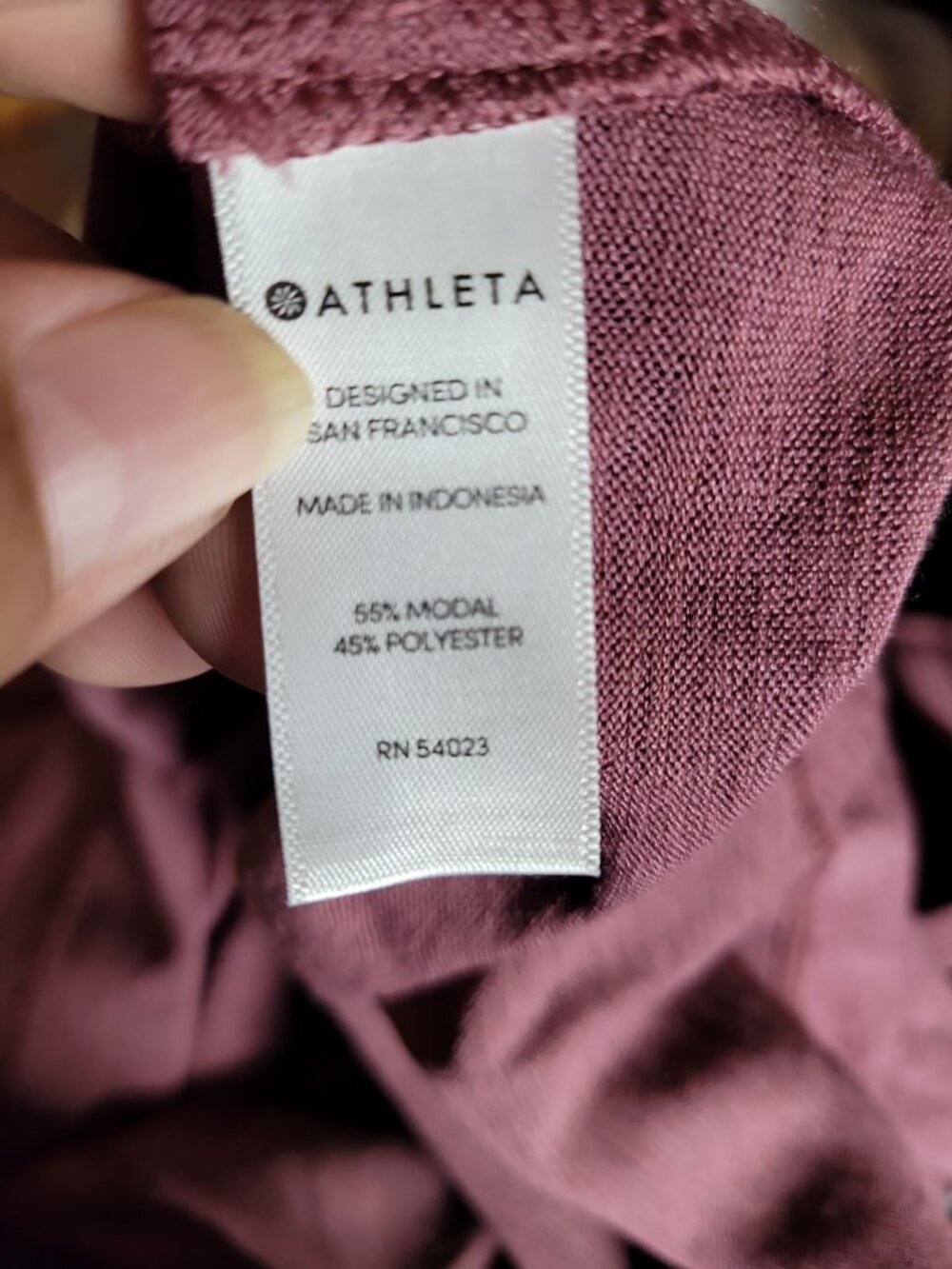 Athleta Deep Mauve Scoop Neck Tank Workout Exercise Gym Casual Sz Small NWT - Picture 8 of 8